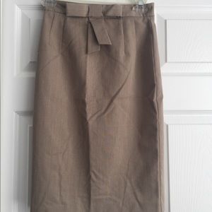 Tan pencil skirt